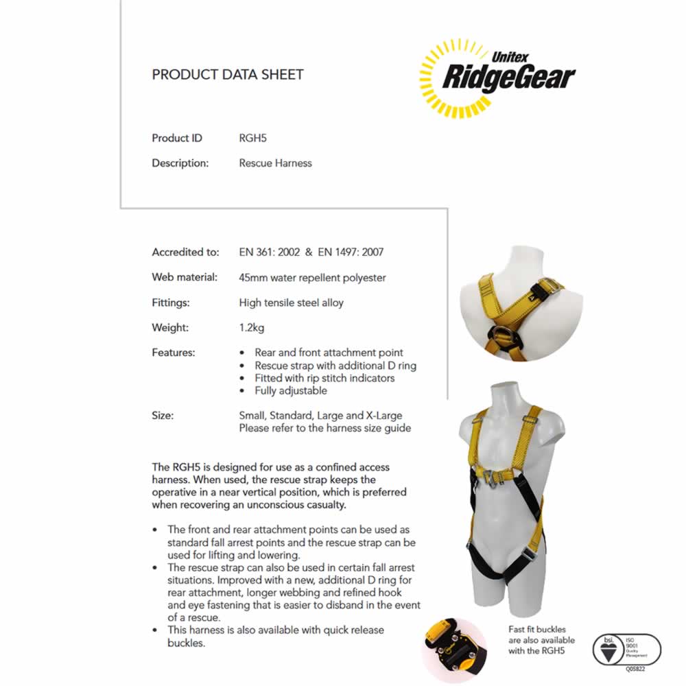 RGH5-safety-harness-specification